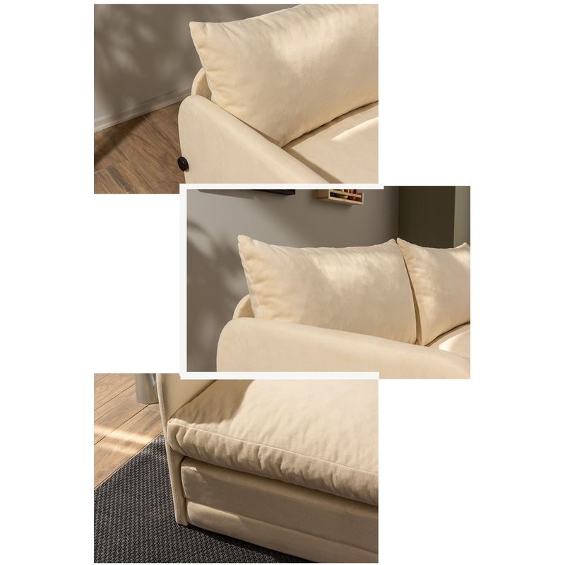Casa si Gradina - Mobilier - Canapele si coltare - Canapele - Canapea extensibila, Atelier Del Sofa, textil, crem, 128x70x66 cm - Infinity.ro