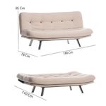 Casa si Gradina - Mobilier - Canapele si coltare - Canapele - Canapea extensibila, Atelier Del Sofa, textil in, crem, 175x52x40 cm - Infinity.ro