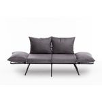 Casa si Gradina - Mobilier - Canapele si coltare - Canapele - Canapea extensibila, Atelier Del Sofa, metal si poliester, gri, 150x78x60 cm - Infinity.ro
