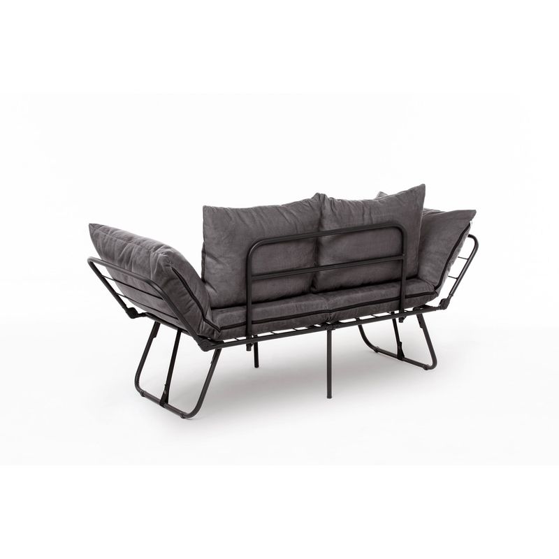 Casa si Gradina - Mobilier - Canapele si coltare - Canapele - Canapea extensibila, Atelier Del Sofa, metal si poliester, gri, 150x78x60 cm - Infinity.ro