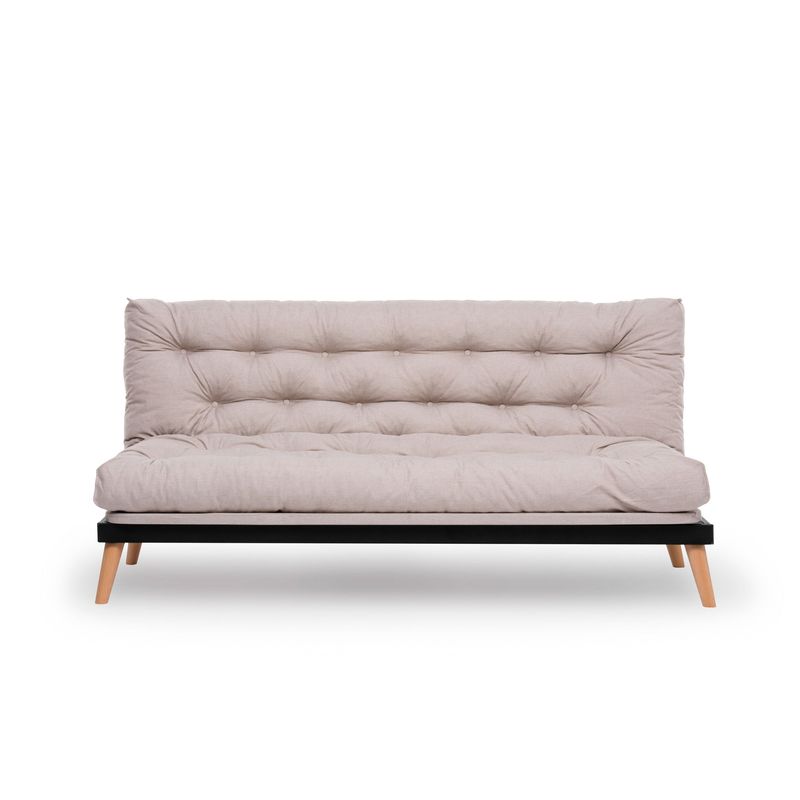 Casa si Gradina - Mobilier - Canapele si coltare - Canapele - Canapea extensibila 3 locuri, Atelier Del Sofa, structura metal, stofa in, crem, 185x92x82 cm - Infinity.ro