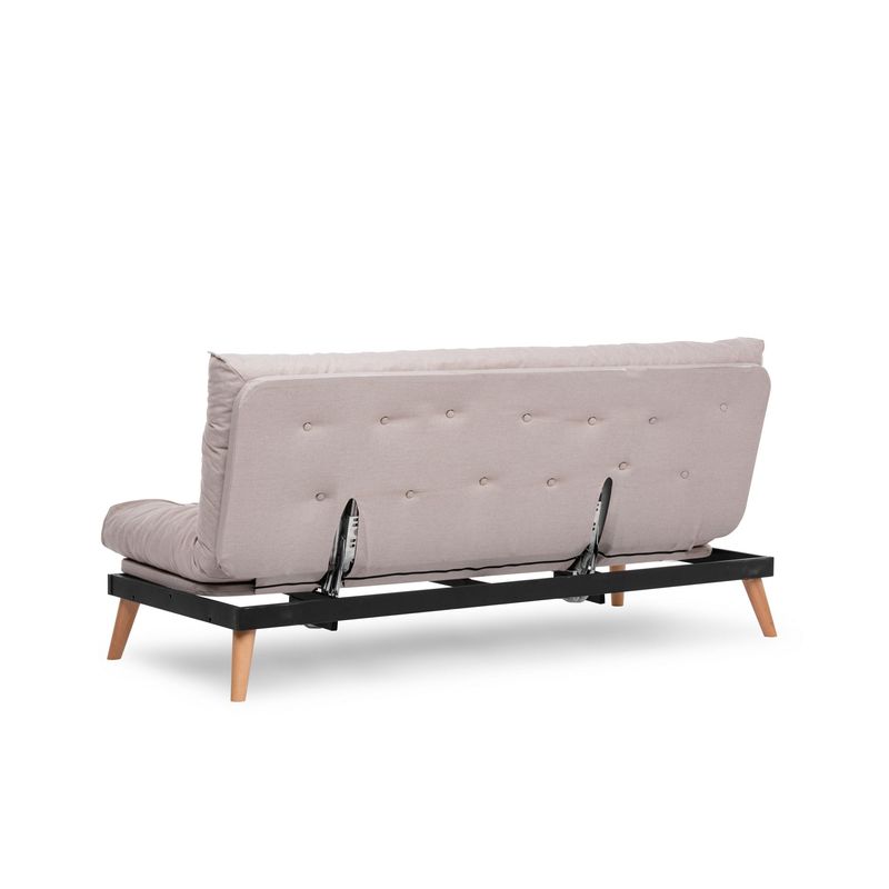 Casa si Gradina - Mobilier - Canapele si coltare - Canapele - Canapea extensibila 3 locuri, Atelier Del Sofa, structura metal, stofa in, crem, 185x92x82 cm - Infinity.ro
