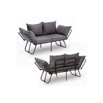 Casa si Gradina - Mobilier - Canapele si coltare - Canapele - Canapea extensibila, Atelier Del Sofa, metal si poliester, gri, 150x78x60 cm - Infinity.ro