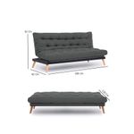 Casa si Gradina - Mobilier - Canapele si coltare - Canapele - Canapea extensibila 3 locuri, Atelier Del Sofa, structura metal, stofa in, crem, 185x92x82 cm - Infinity.ro