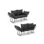 Casa si Gradina - Mobilier - Canapele si coltare - Canapele - Canapea extensibila, Atelier Del Sofa, in, gri inchis, 150x78x60 cm - Infinity.ro