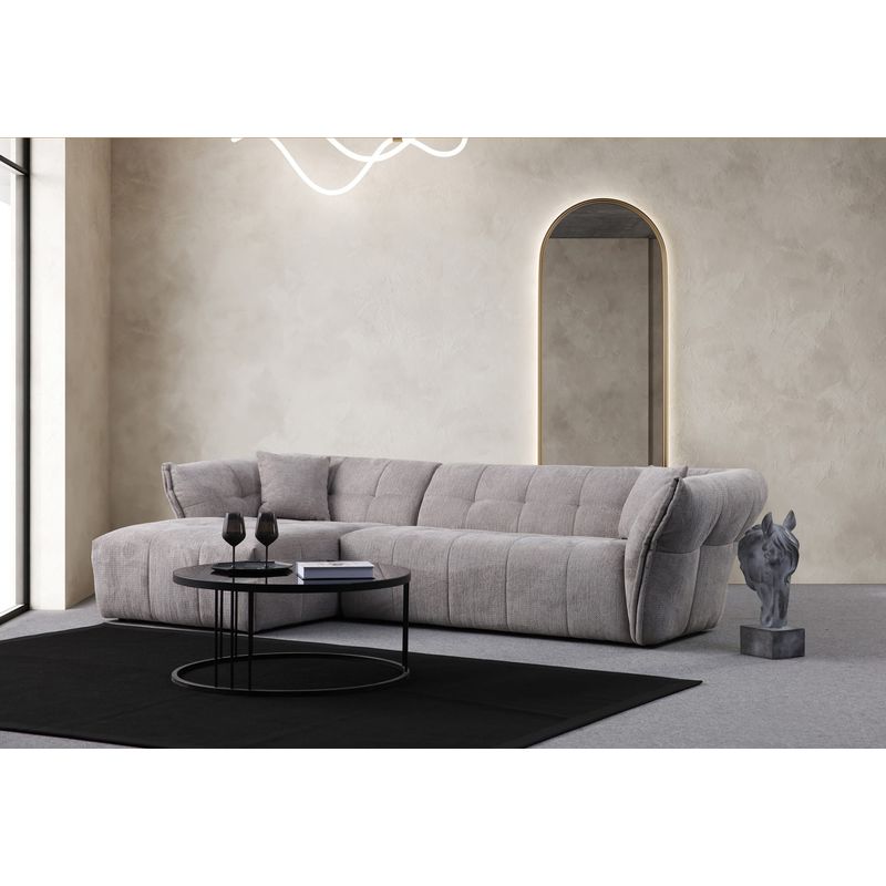 Casa si Gradina - Mobilier - Canapele si coltare - Coltare - Coltar, Atelier Del Sofa, lemn fag si pal, gri deschis, 290x165x105 cm - Infinity.ro