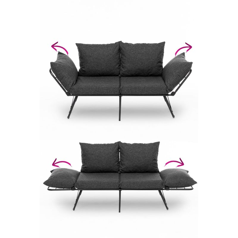 Casa si Gradina - Mobilier - Canapele si coltare - Canapele - Canapea extensibila, Atelier Del Sofa, in, gri inchis, 150x78x60 cm - Infinity.ro