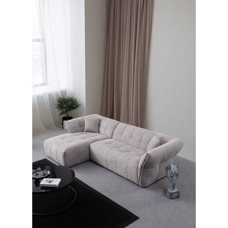 Casa si Gradina - Mobilier - Canapele si coltare - Coltare - Coltar, Atelier Del Sofa, lemn fag si pal, gri deschis, 290x165x105 cm - Infinity.ro