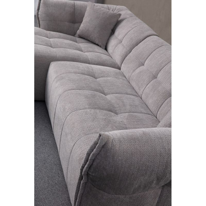 Casa si Gradina - Mobilier - Canapele si coltare - Coltare - Coltar, Atelier Del Sofa, lemn fag si pal, gri deschis, 290x165x105 cm - Infinity.ro