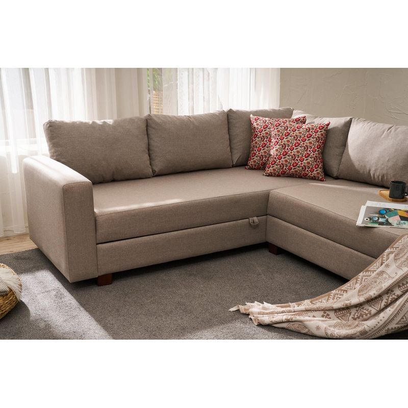 Casa si Gradina - Mobilier - Canapele si coltare - Coltare - Coltar extensibil, Atelier Del Sofa, lemn si pal, bej, 280x210x83 cm - Infinity.ro