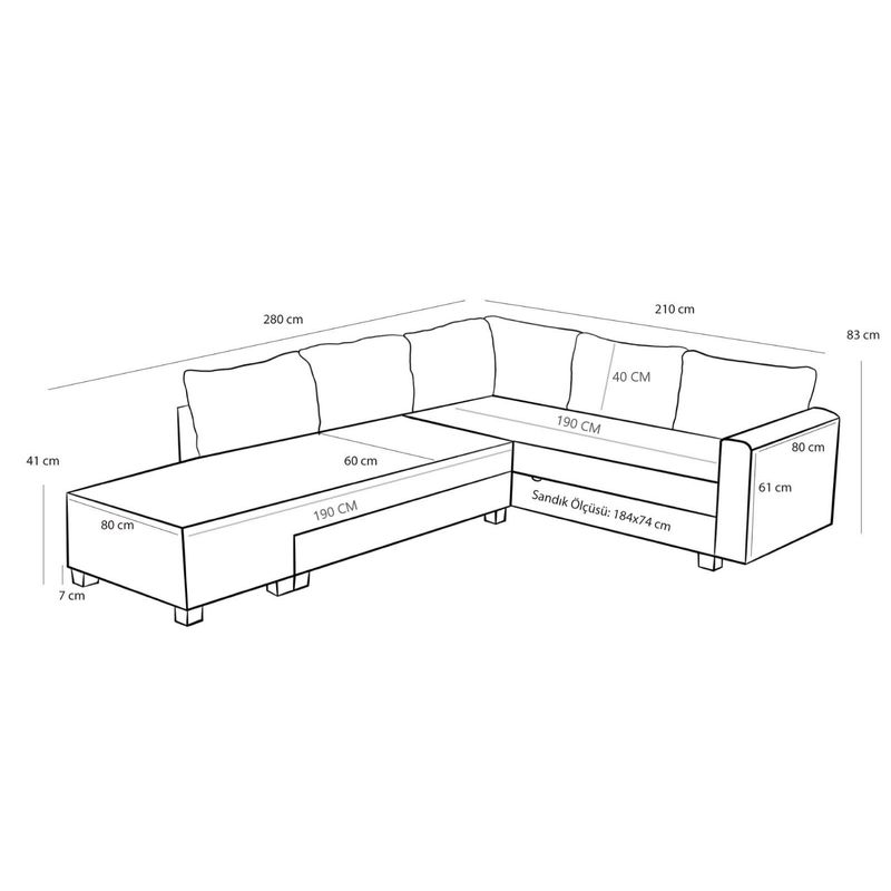 Casa si Gradina - Mobilier - Canapele si coltare - Coltare - Coltar extensibil, Atelier Del Sofa, lemn si pal, bej, 280x210x83 cm - Infinity.ro