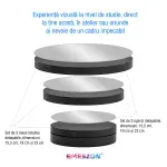 TV, Audio-Video si Foto - Aparate foto si accesorii - Accesorii foto si video - Alte accesorii foto & video - Masa Rotativa 360 electronica Foto si Video, EMESZON® RT3601, Oglinda, Stand Rotativ 3 in 1, Prezentare produse, Negru - Infinity.ro