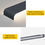 Casa si Gradina - Corpuri si surse de iluminat - Plafoniere, aplice si spoturi - Aplica led de perete 61 cm, 20w, alb natural 4000k, IP44, gri inchis, aluminiu, iluminat interior, montaj usor, 220V - Infinity.ro