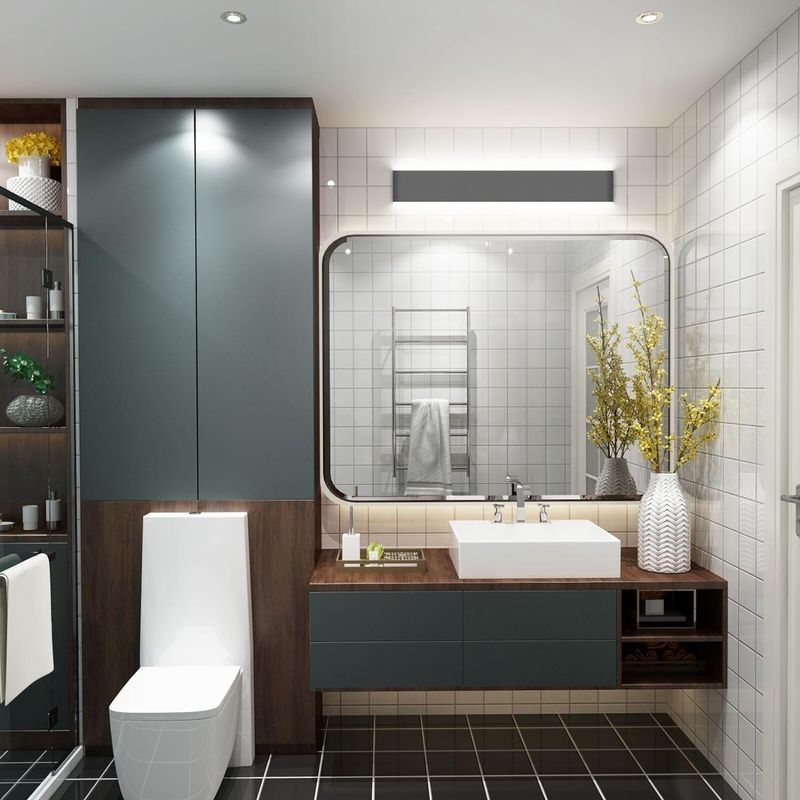 Casa si Gradina - Corpuri si surse de iluminat - Plafoniere, aplice si spoturi - Aplica led de perete 61 cm, 20w, alb natural 4000k, IP44, gri inchis, aluminiu, iluminat interior, montaj usor, 220V - Infinity.ro