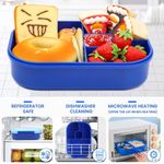 Casa si Gradina - Bucatarie si vesela - Organizare si depozitare bucatarie - Cutii alimentare - Caserola cu 4 compartimente pentru mancare, compatibila cu masina de spalat vase, cu furculita inclusa, fara BPA - Infinity.ro