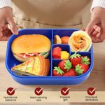 Casa si Gradina - Bucatarie si vesela - Organizare si depozitare bucatarie - Cutii alimentare - Caserola cu 4 compartimente pentru mancare, compatibila cu masina de spalat vase, cu furculita inclusa, fara BPA - Infinity.ro