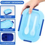 Casa si Gradina - Bucatarie si vesela - Organizare si depozitare bucatarie - Cutii alimentare - Caserola cu 4 compartimente pentru mancare, compatibila cu masina de spalat vase, cu furculita inclusa, fara BPA - Infinity.ro