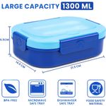 Casa si Gradina - Bucatarie si vesela - Organizare si depozitare bucatarie - Cutii alimentare - Caserola cu 4 compartimente pentru mancare, compatibila cu masina de spalat vase, cu furculita inclusa, fara BPA - Infinity.ro