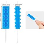 Casa si Gradina - Decoratiuni - Decoratiuni petrecere - Accesorii pentru petrecere - Set 16 lumanari pentru tort in forma de bloc de constructii, multicolore, ideale pentru un desert original - Infinity.ro