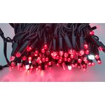 Casa si Gradina - Decoratiuni - Decoratiuni de sezon - Instalatie de Craciun, 10 m, Liniara cu Flash, Rosu, 100 leduri, SDX, 9113R, fir negru / ghirlanda luminoasa - Infinity.ro