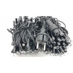 Casa si Gradina - Decoratiuni - Decoratiuni de sezon - Instalatie de Craciun, 10 m, Liniara cu Flash, Rosu, 100 leduri, SDX, 9113R, fir negru / ghirlanda luminoasa - Infinity.ro