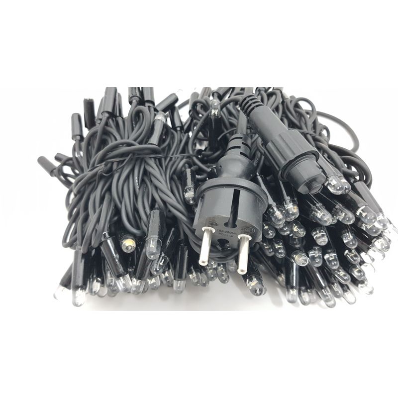 Casa si Gradina - Decoratiuni - Decoratiuni de sezon - Instalatie de Craciun, 10 m, Liniara cu Flash, Rosu, 100 leduri, SDX, 9113R, fir negru / ghirlanda luminoasa - Infinity.ro