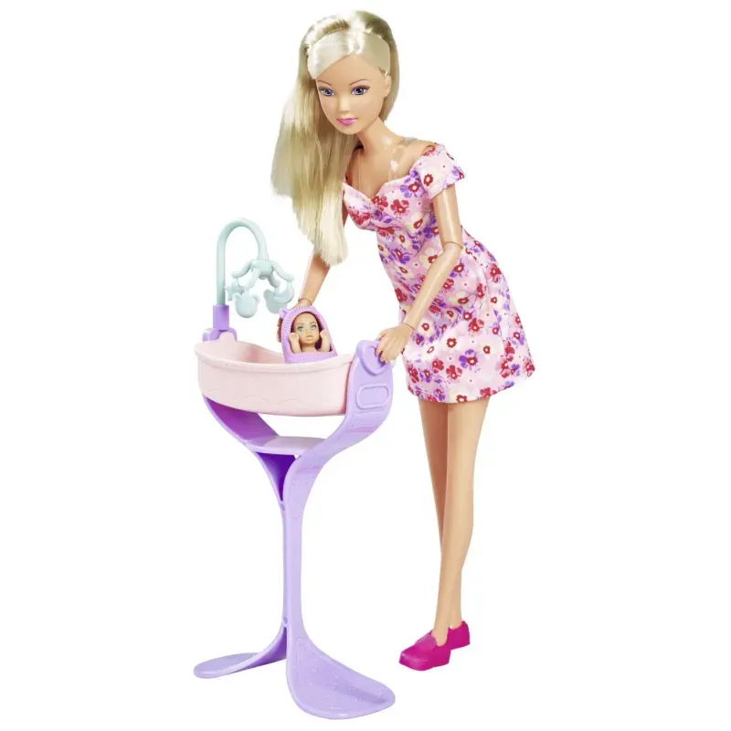 Jucarii, Copii si Bebe - Jucarii si jocuri - Papusi si accesorii - Papusi - Papusa Stefi Love Cu Bebelus Si Accesorii - Infinity.ro