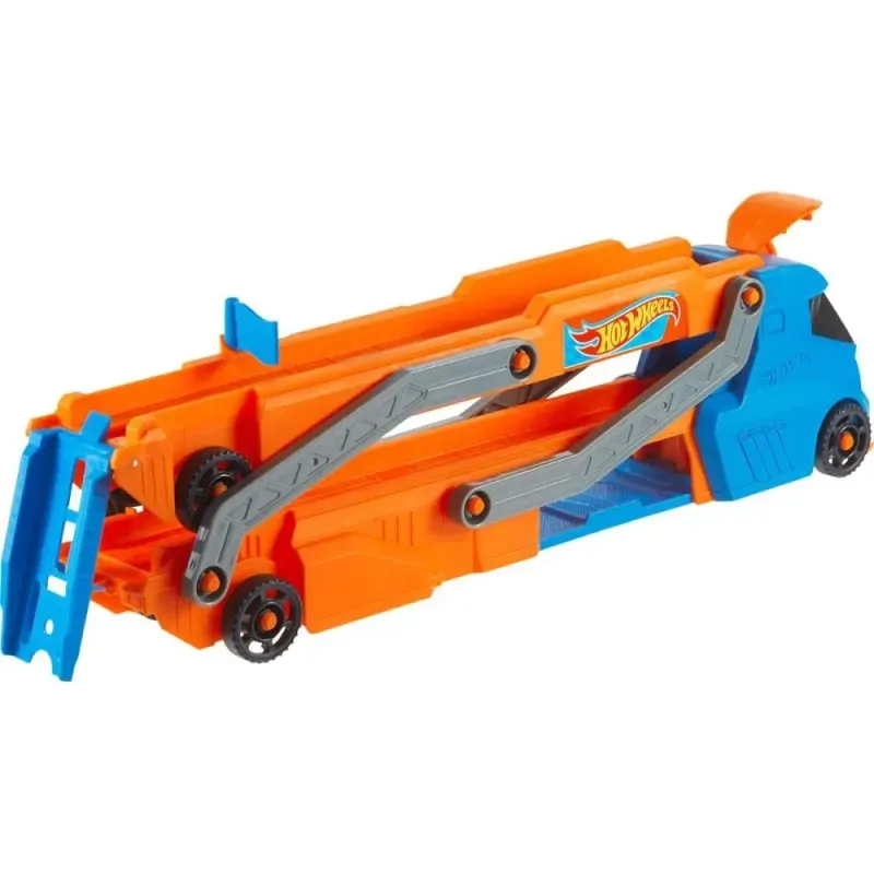 Jucarii, Copii si Bebe - Jucarii si jocuri - Vehicule si jucarii cu telecomanda - Masinute - Transportator cu piste si masina, Hot Wheels City - Infinity.ro