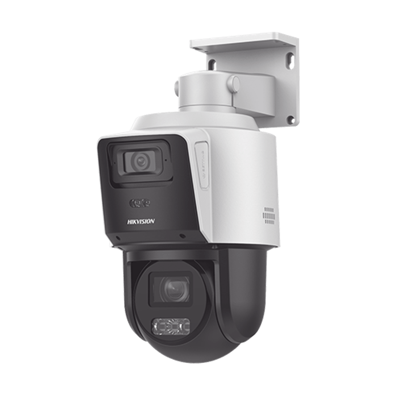 Casa si Gradina - Electrice - Smart Home - Camere de supraveghere - Camera IP PTZ TandemVu, 4MP, zoom optic 4X, IR 40m DarkFighter, WL 30m, PoE+ - HIKVISION DS-2SE3C404MWG-E14-2.8mm - Infinity.ro