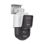 Casa si Gradina - Electrice - Smart Home - Camere de supraveghere - Camera IP PTZ TandemVu, 4MP, zoom optic 4X, IR 40m DarkFighter, WL 30m, PoE+ - HIKVISION DS-2SE3C404MWG-E14-2.8mm - Infinity.ro