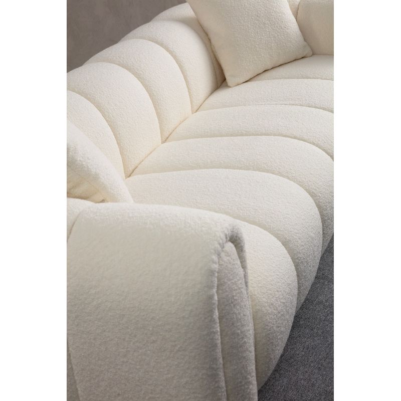 Casa si Gradina - Mobilier - Canapele si coltare - Canapele - Canapea 3 locuri, Atelier Del Sofa, lemn fag si pal, alb, 240x105x75 cm, 560ARE1544 - Infinity.ro