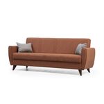 Casa si Gradina - Mobilier - Canapele si coltare - Canapele - Canapea extensibila 3 locuri, Atelier Del Sofa, cadru metal lemn, rosu tigla, 207x86x77 cm - Infinity.ro