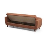 Casa si Gradina - Mobilier - Canapele si coltare - Canapele - Canapea extensibila 3 locuri, Atelier Del Sofa, cadru metal lemn, rosu tigla, 207x86x77 cm - Infinity.ro