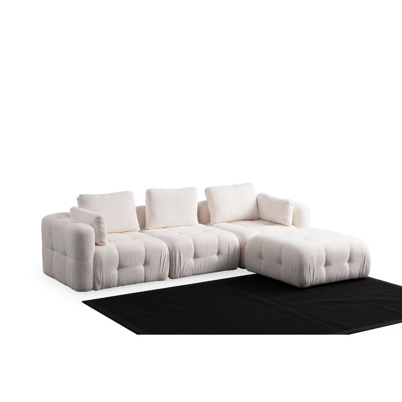 Casa si Gradina - Mobilier - Canapele si coltare - Coltare - Coltar, Atelier Del Sofa, lemn fag si pal, alb, 290x200 cm - Infinity.ro