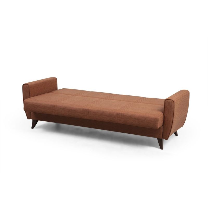 Casa si Gradina - Mobilier - Canapele si coltare - Canapele - Canapea extensibila 3 locuri, Atelier Del Sofa, cadru metal lemn, rosu tigla, 207x86x77 cm - Infinity.ro
