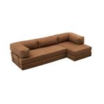 Casa si Gradina - Mobilier - Canapele si coltare - Coltare - Coltar, Atelier Del Sofa, tesatura chenille, maro, 290x75x95 cm - Infinity.ro