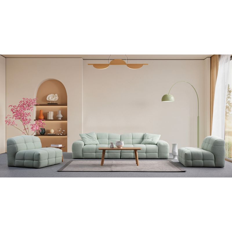 Casa si Gradina - Mobilier - Canapele si coltare - Canapele - Canapea 1 loc, Atelier Del Sofa, lemn de fag si pal, verde pal, 108x108x83 cm - Infinity.ro