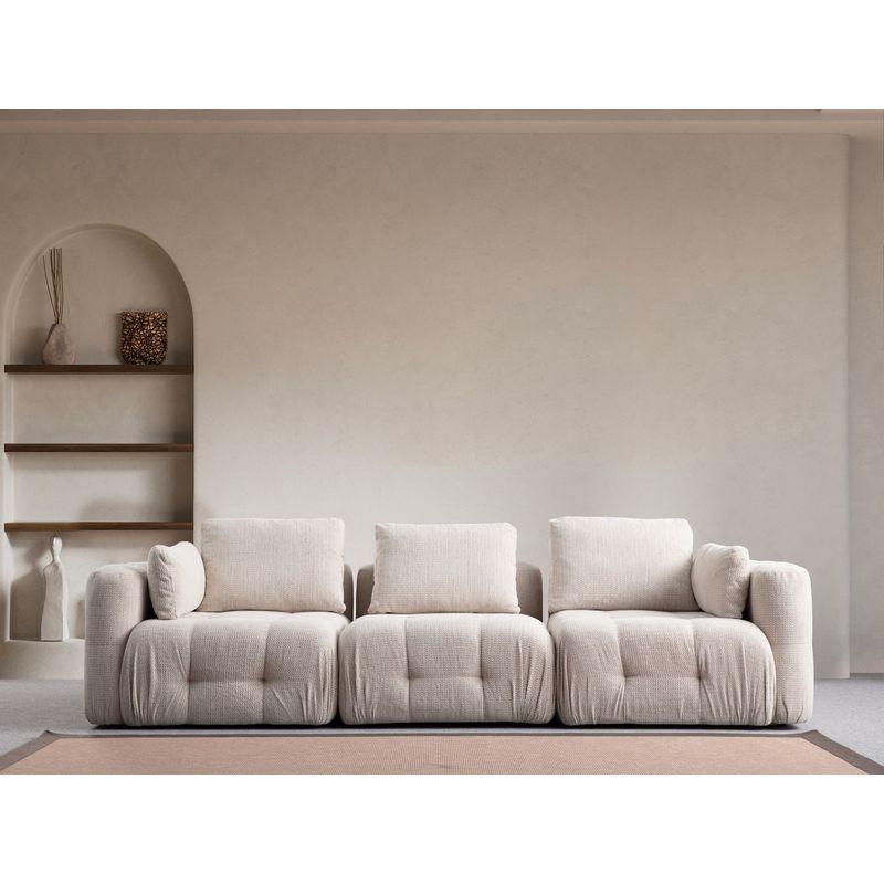 Casa si Gradina - Mobilier - Canapele si coltare - Canapele - Canapea 3 locuri, Atelier Del Sofa, lemn fag si pal, bej, 290x100x65 cm - Infinity.ro