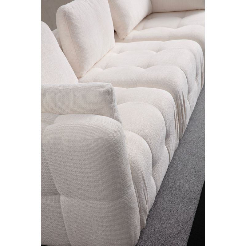 Casa si Gradina - Mobilier - Canapele si coltare - Canapele - Canapea 3 locuri, Atelier Del Sofa, lemn fag si pal, alb, 290x100x65 cm - Infinity.ro