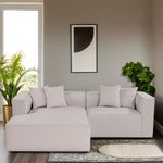 Casa si Gradina - Mobilier - Canapele si coltare - Coltare - Coltar, Atelier Del Sofa, tesatura cu textura moale, ecru, 230x180x69 cm - Infinity.ro