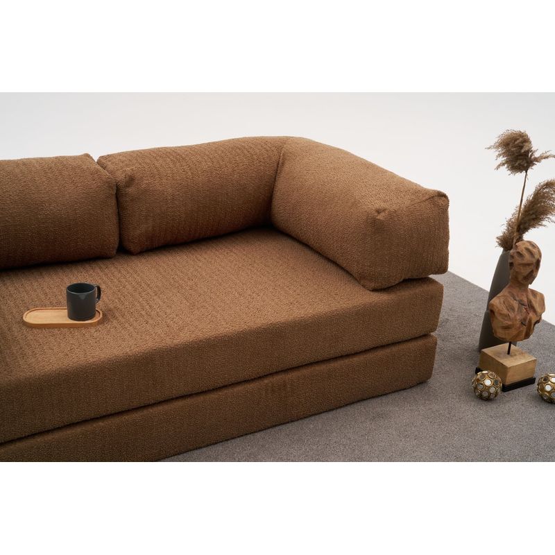Casa si Gradina - Mobilier - Canapele si coltare - Canapele - Canapea 3 locuri, Atelier Del Sofa, 100% chenille, maro, 190x75x95 cm - Infinity.ro