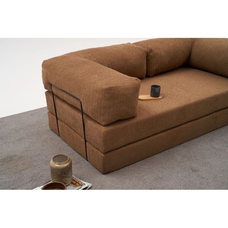 Casa si Gradina - Mobilier - Canapele si coltare - Canapele - Canapea 3 locuri, Atelier Del Sofa, 100% chenille, maro, 190x75x95 cm - Infinity.ro