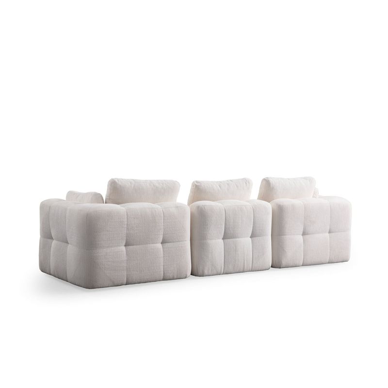 Casa si Gradina - Mobilier - Canapele si coltare - Canapele - Canapea 3 locuri, Atelier Del Sofa, lemn fag si pal, alb, 290x100x65 cm - Infinity.ro