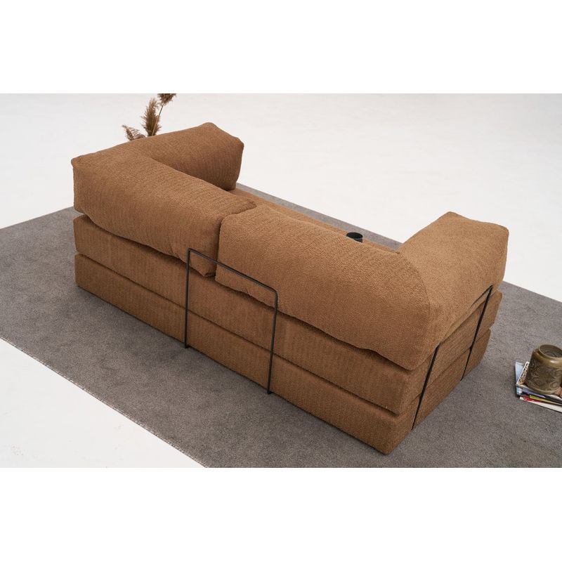 Casa si Gradina - Mobilier - Canapele si coltare - Canapele - Canapea 3 locuri, Atelier Del Sofa, 100% chenille, maro, 190x75x95 cm - Infinity.ro