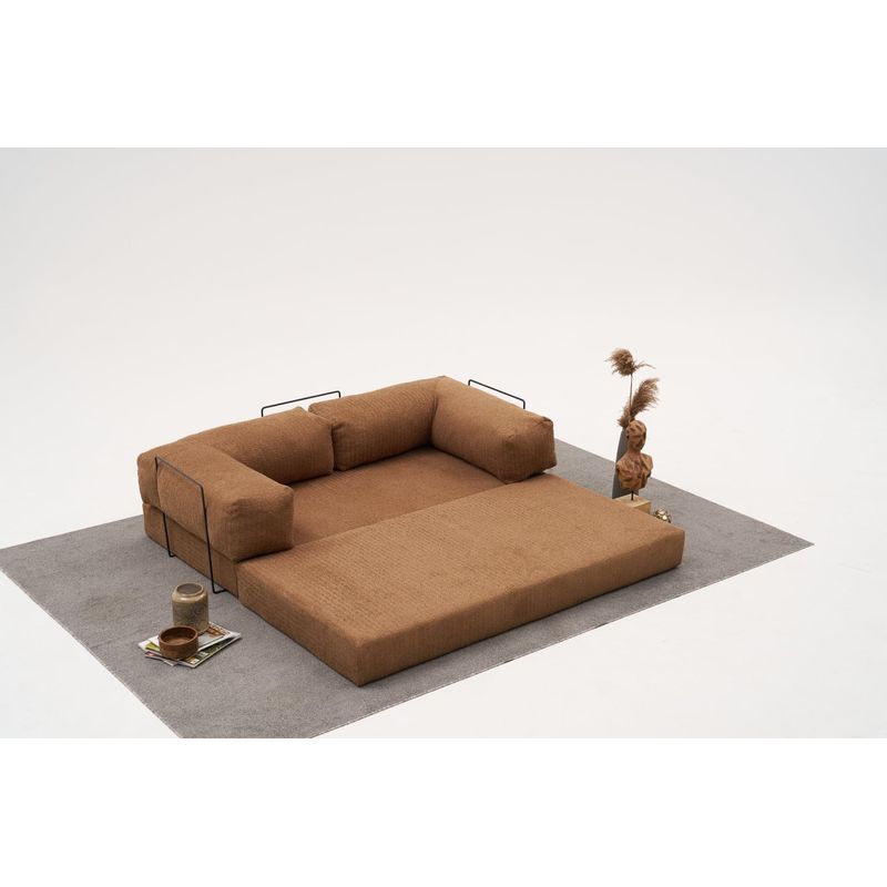 Casa si Gradina - Mobilier - Canapele si coltare - Canapele - Canapea 3 locuri, Atelier Del Sofa, 100% chenille, maro, 190x75x95 cm - Infinity.ro