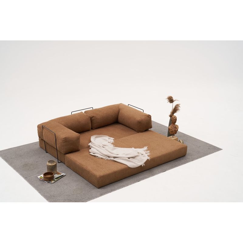 Casa si Gradina - Mobilier - Canapele si coltare - Canapele - Canapea 3 locuri, Atelier Del Sofa, 100% chenille, maro, 190x75x95 cm - Infinity.ro