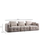 Casa si Gradina - Mobilier - Canapele si coltare - Canapele - Canapea 3 locuri, Atelier Del Sofa, lemn fag si pal, bej, 290x100x65 cm - Infinity.ro