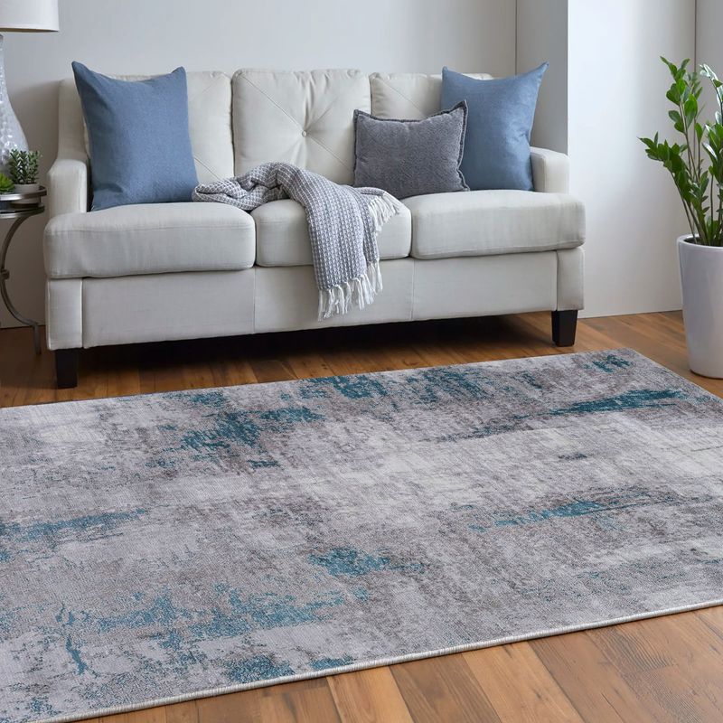 Casa si Gradina - Textile si covoare - Covoare - Covoare casa - Covor, Conceptum Hypnose, albastru, 180x280 cm, 70% bumbac, antiderapant - Infinity.ro