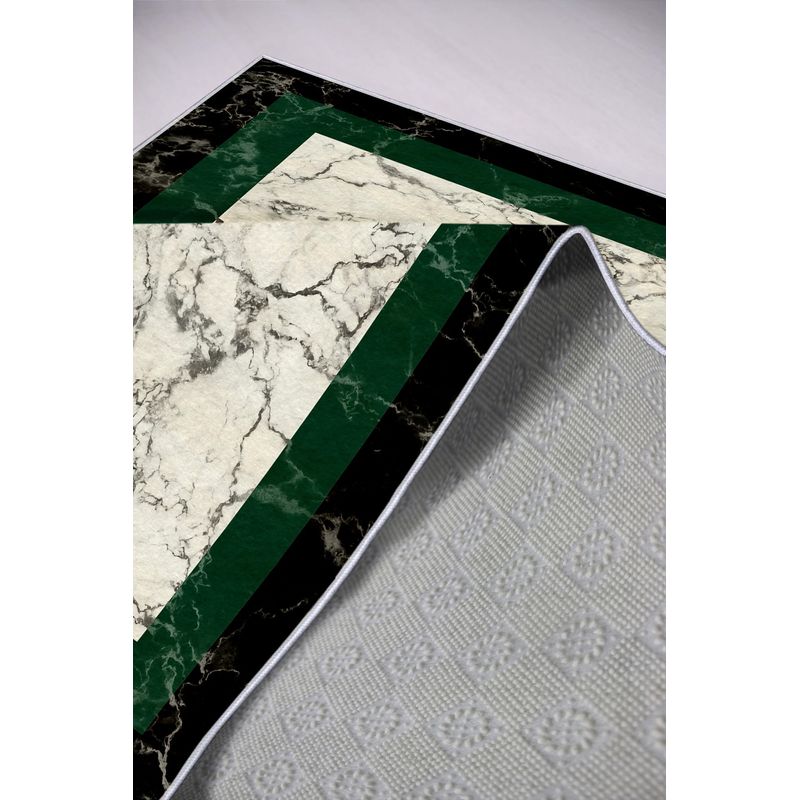Casa si Gradina - Textile si covoare - Covoare - Covoare casa - Covor, Conceptum Hypnose, negru, verde, 80x120 cm, 100% poliester, antiderapant - Infinity.ro