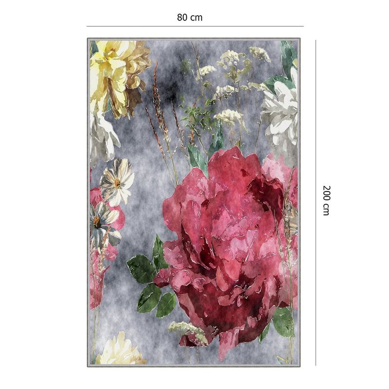 Casa si Gradina - Textile si covoare - Covoare - Covorase intrare - Covoras de hol, Conceptum Hypnose, multicolor, 80x200 cm, 100% poliester, antiderapant, 571HFT2374 - Infinity.ro